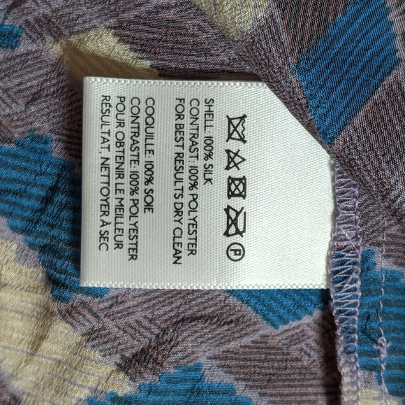 Kimchi Blue Urban Outfitters - Blue and purple flowy 100% silk tank top - Picture 7 of 7